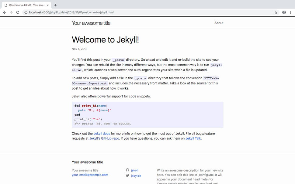 jekyll简单正文