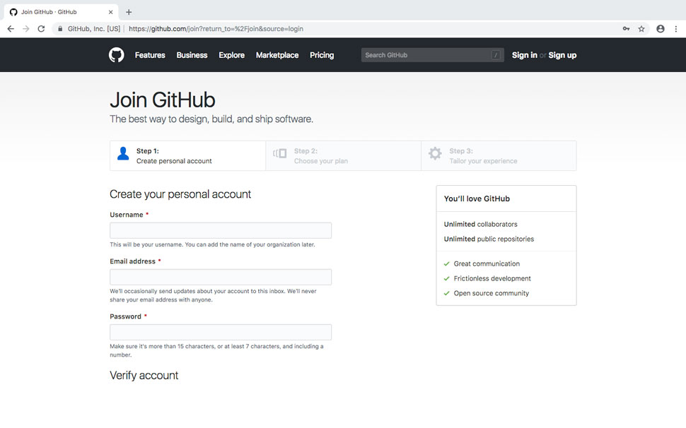注册GitHub